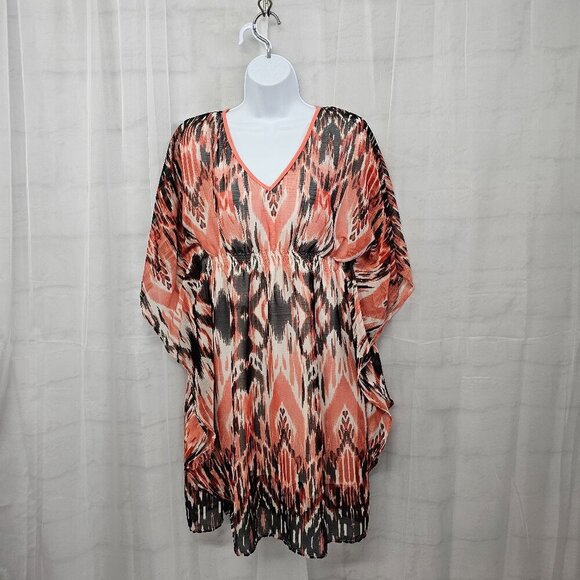 Speed Control Terra Cotta Black Aztec Mini Dress Boho Hippie Festival M - Picture 11 of 11